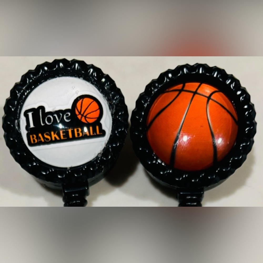 2 LOVE BASKETBALL Nurse RN ID Badge Reel Holders Full Swivel Alligator Clips